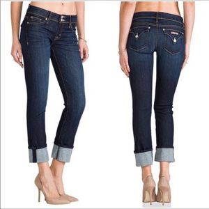 Hudson Ginny Crop Straight with Cuff Jeans